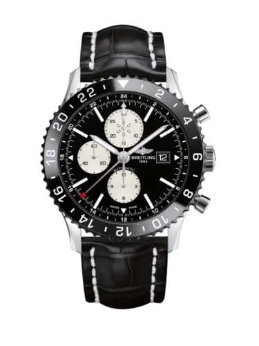 Chronoliner Stainless Steel / Black / Croco
