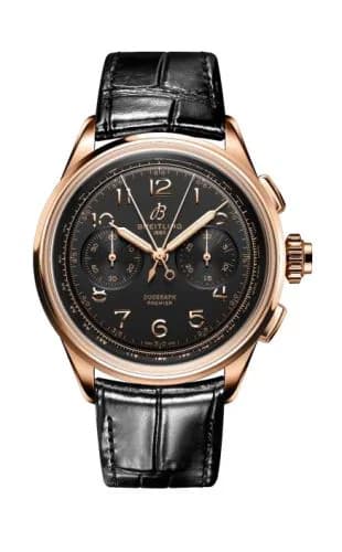 Premier Heritage B15 Duograph 42 Red Gold / Black