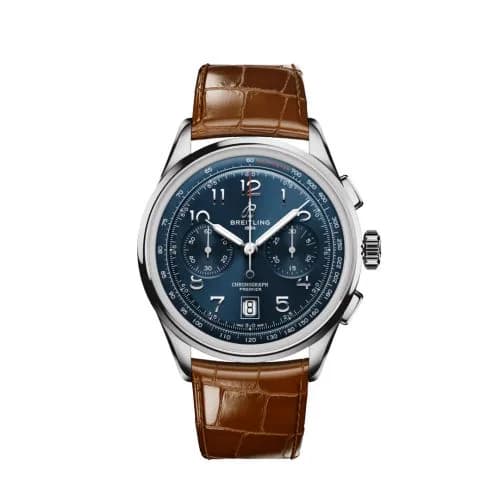 Premier B01 Chronograph 42 Stainless Steel / Blue / Alligator