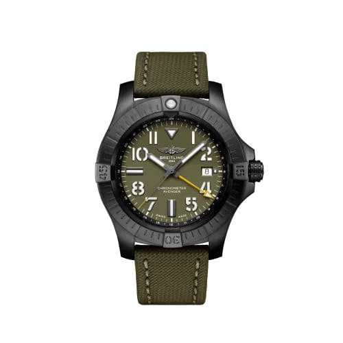 Avenger Automatic GMT 45 Night Mission / Green / Military / Pin