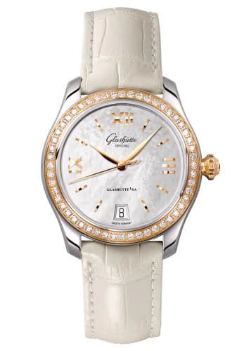 Lady Serenade Stainless Steel / Rose Gold / Diamond / MOP / Alligator / Pin