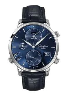 Senator Cosmopolite Stainless Steel / Blue / Alligator / Folding
