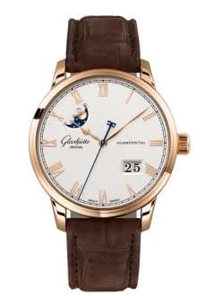 Senator Excellence Panorama Date Moonphase Red Gold / Silver / Nubuck - Pin