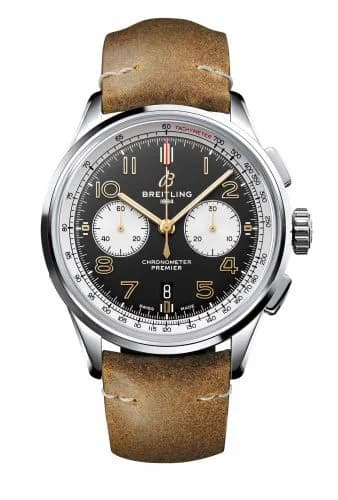 Premier B01 Chronograph 42 Stainless Steel / Norton Edition  / Nubuck / Pin