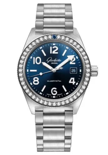 SeaQ Date Stainless Steel / Diamond / Blue / Bracelet