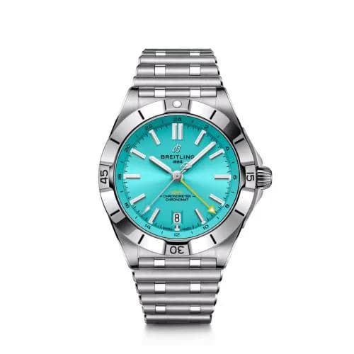 Chronomat 40 GMT Stainless Steel / Turquoise / Hong Kong