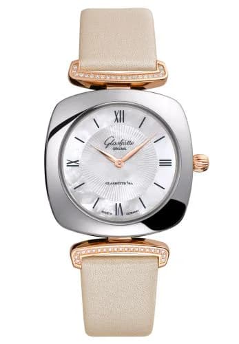 Pavonina Stainless Steel / Red Gold / Diamond / MOP / Calf