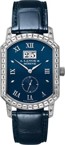 Grand Arkade White Gold - Baguette / Blue