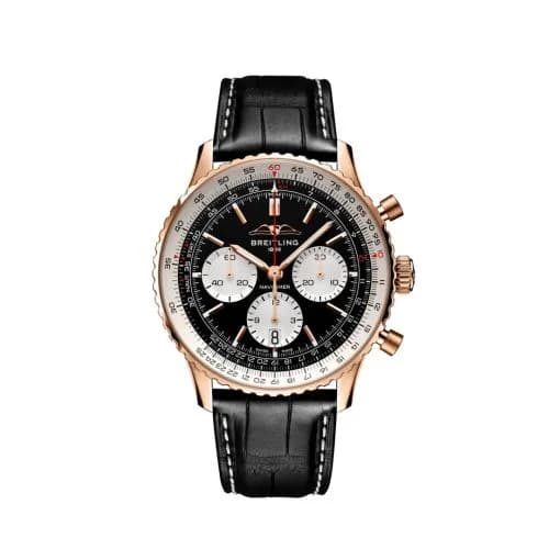 Navitimer B01 Chronograph 43 Red Gold / Black / Alligator - Folding
