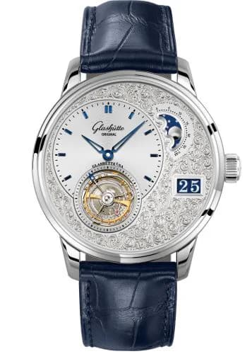 PanoLunar Tourbillon Platinum / Hand-Engraved / Alligator - Folding