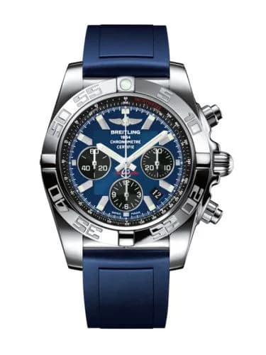 Chronomat 44 Stainless Steel / Blackeye Blue / Rubber