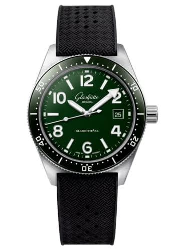 SeaQ Date Stainless Steel / Green / Rubber - Pin