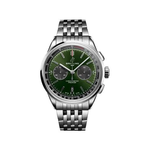 Premier B01 Chronograph 42 Stainless Steel / Green / Bracelet