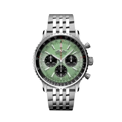 Navitimer  B01 Chronograph 43 Stainless Steel / Mint Green / Bracelet