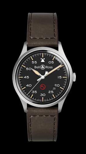 BR V1-92 Stainless Steel / Black - Military / Calf