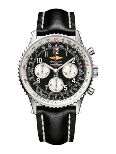Navitimer 01 43 Stainless Steel / Black Arabic / Calf / Pin