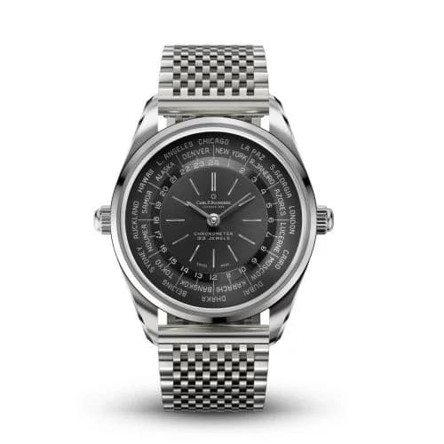 Heritage Worldtimer Stainless Steel / Black / Bracelet