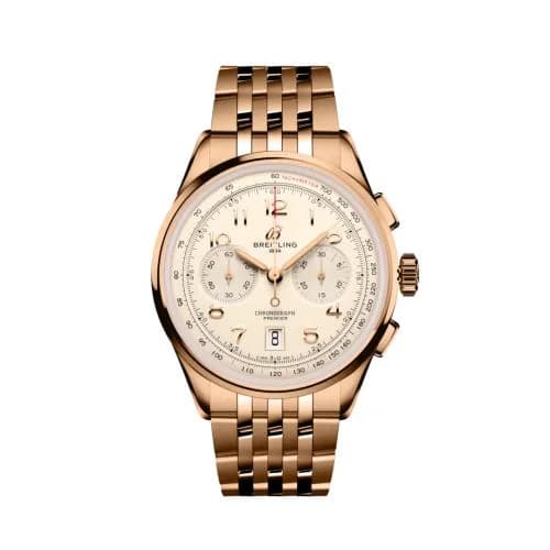 Premier B01 Chronograph 42 Red Gold / Cream / Bracelet