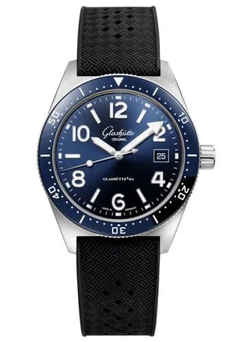 SeaQ Date Stainless Steel / Blue / Rubber - Folding