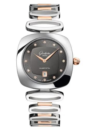 Pavonina Date Stainless Steel / Red Gold / Grey / Bracelet