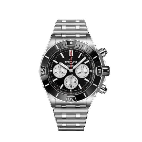 Super Chronomat B01 44 Stainless Steel / Black / Rouleaux