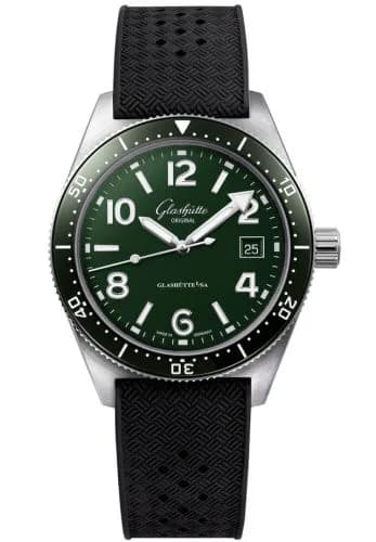SeaQ Date Stainless Steel / Green / Rubber - Pin