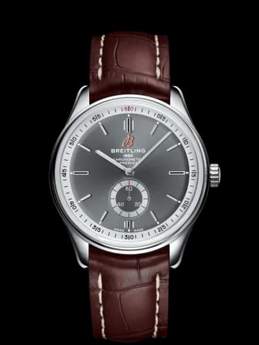 Premier Automatic 40 Stainless Steel / Anthracite / Croco Brown / Tang