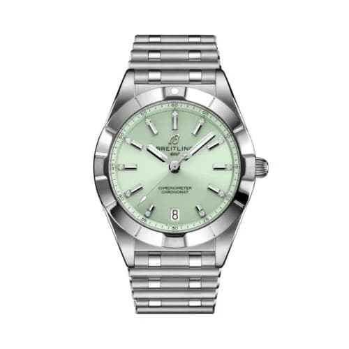 Chronomat 32 Stainless Steel / Mint Green / Rouleaux