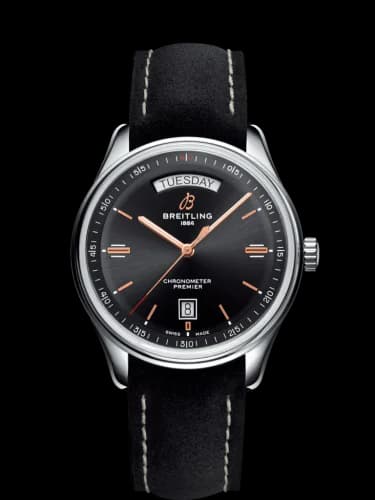 Premier Automatic Day & Date 40 Stainless Steel / Black / Nubuck Black / Folding