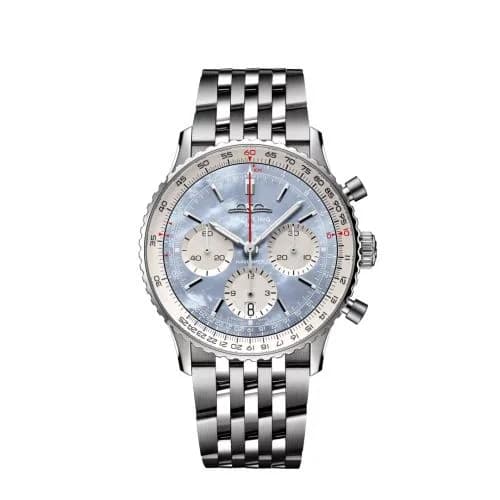 Navitimer B01 Chronograph 41 Stainless Steel / Blue MOP Japan / Bracelet
