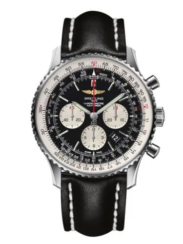 Navitimer 01 46 Stainless Steel / Black / Calf / Pin