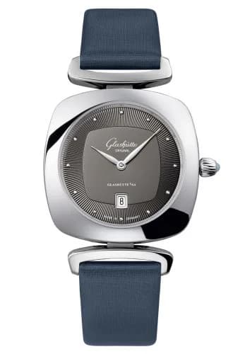 Pavonina Date Stainless Steel / Grey / Calf / Pin