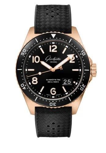 SeaQ Panorama Date Red Gold / Black / Rubber -/ Folding