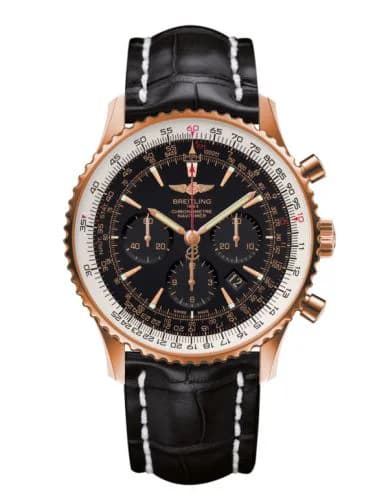 Navitimer 01 46 Red Gold / Black / Croco / Pin