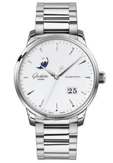 Senator Excellence Panorama Date Moonphase Stainless Steel / Silver / Bracelet