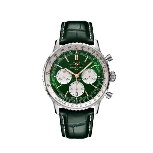 Navitimer B01 Chronograph 43 Stainless Steel / Green / Boutique Edition