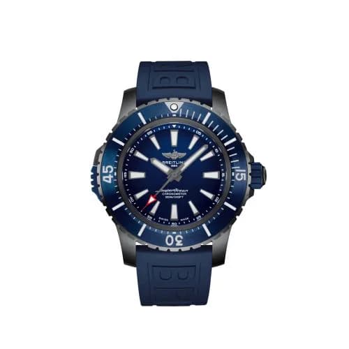 Superocean II 48 Titanium / Blue / Rubber / Pin