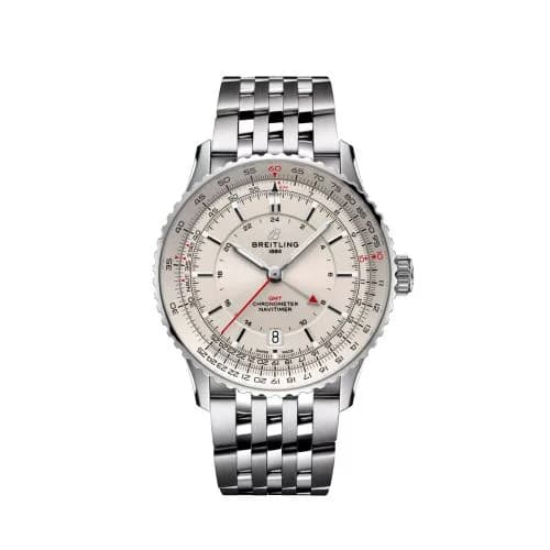 Navitimer GMT 41 Automatic Stainless Steel / Silver / Bracelet