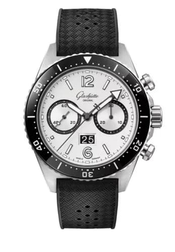 SeaQ Chronograph Stainless Steel / Silver Screen / Rubber - Pin