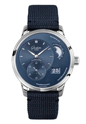 PanoMatic Lunar Stainless Steel / Blue / Synthetic