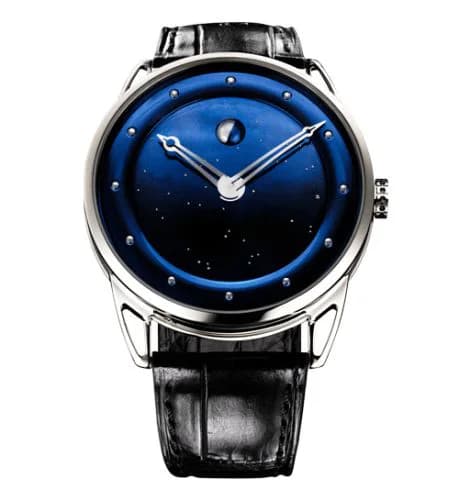 DB25 Moon Phase Starry Sky White Gold