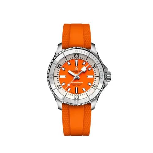 SuperOcean Automatic 36 Stainless Steel / Orange / Rubber