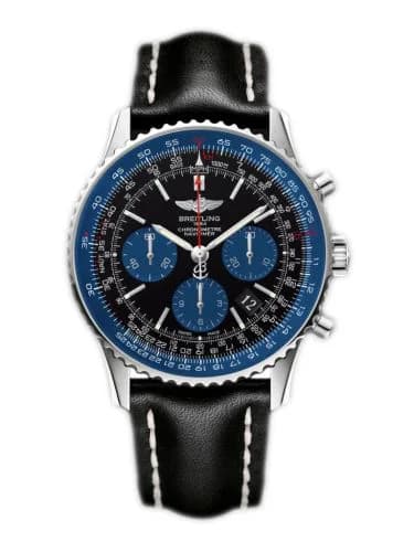 Navitimer 01 43 Stainless Steel / Blue Edition / Calf / Pin