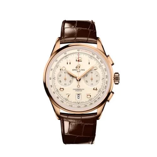 Premier B01 Chronograph 42 Red Gold / Cream / Alligator