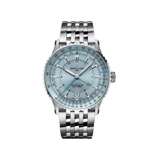 Navitimer GMT 41 Automatic Stainless Steel / Ice Blue / Bracelet