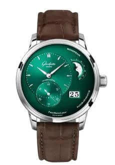 PanoMatic Lunar Stainless Steel / Green / Nubuck - Folding