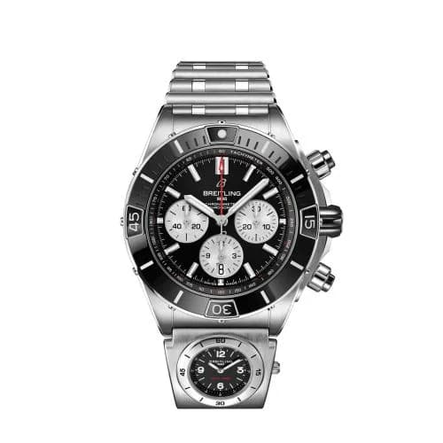 Super Chronomat B01 44 Stainless Steel / Black / Rouleaux - UTC