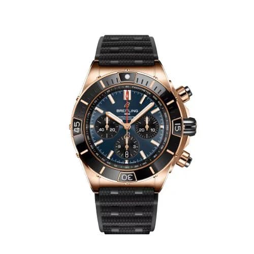 Super Chronomat B01 44 Red Gold / Blue / Rubber Rouleaux