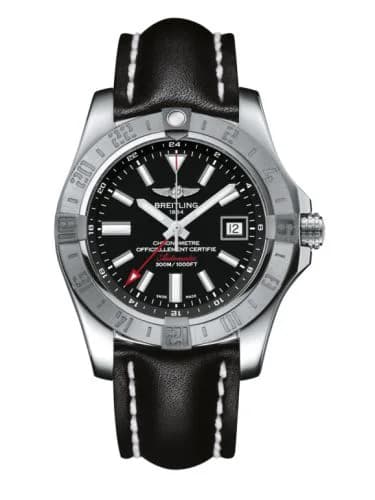 Avenger II GMT Stainless Steel / Volcano Black / Calf / Pin