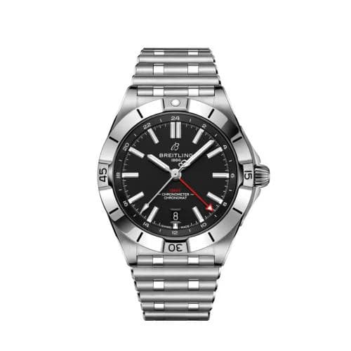 Chronomat 40 GMT Stainless Steel / Black / Rouleaux